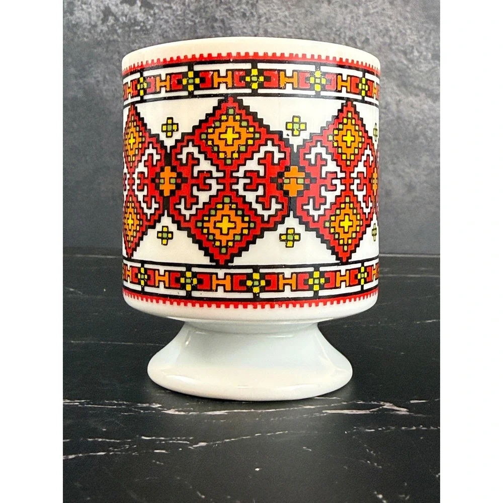 Vintage Delta Import Chicago Porcelain Tea‎ Cup Ukrainian Pattern EUC!